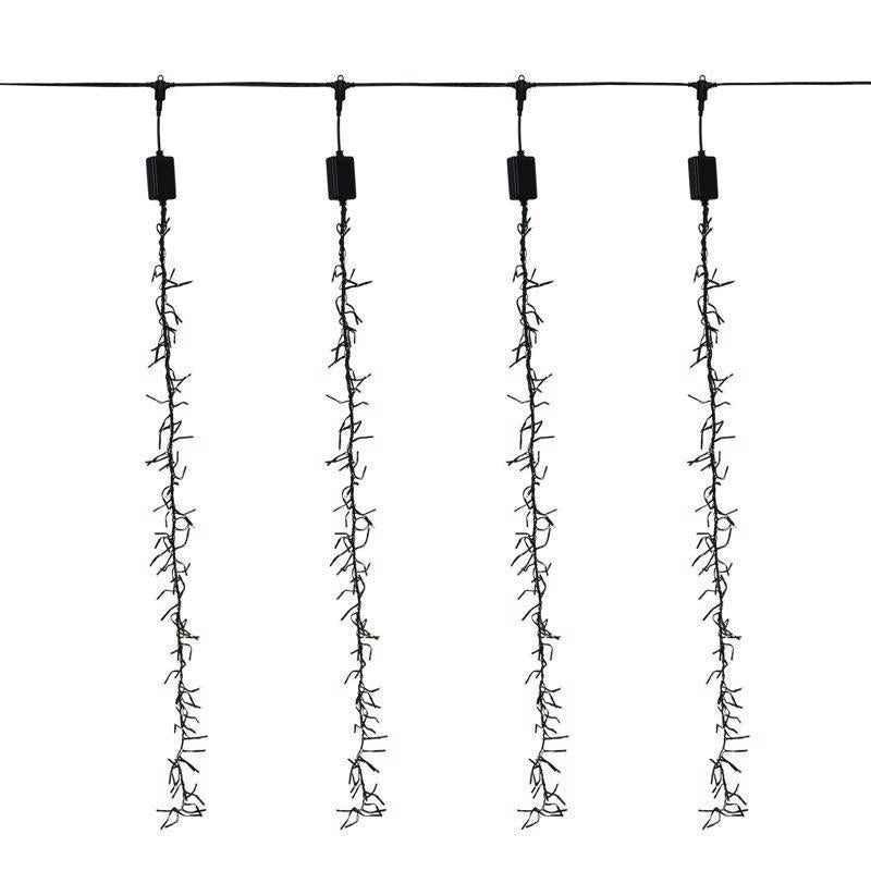 Celebrations LED Clear Cluster Rain Lights 47 in. Hanging Decor (Pack of 12)