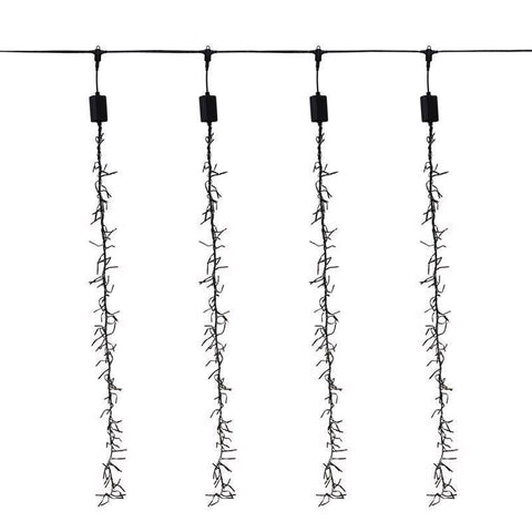 Celebrations LED Clear Cluster Rain Lights 47 in. Hanging Decor (Pack of 12)