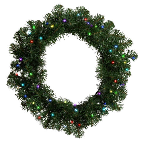 Celebrations 24 in. D LED Prelit RGBW Brilliant Wreath