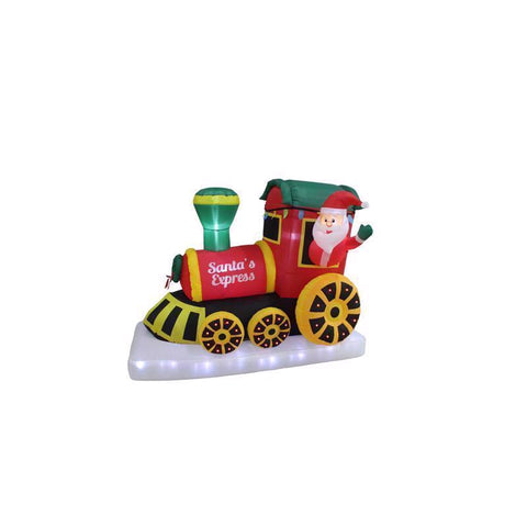 Tren exprés de Papá Noel inflable con luces LED de 11 pies de A Holiday Company