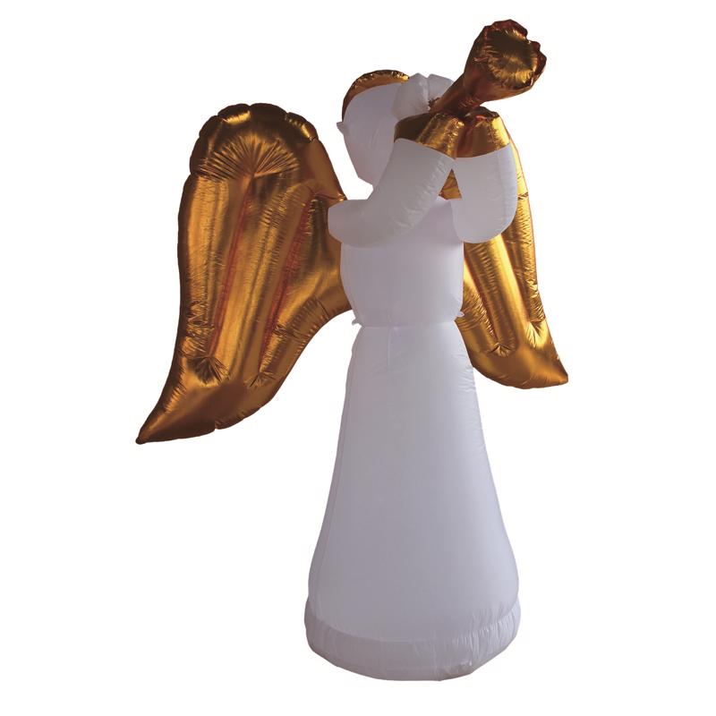 Un ángel inflable LED de 6 pies con dorado de A Holiday Company