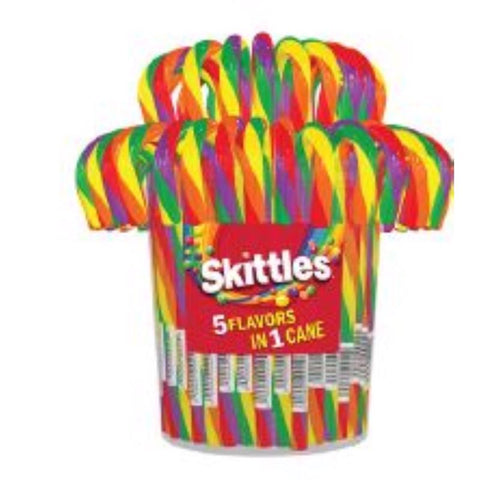 Skittles Assorted Candy Cane 1 each (Pack of 60)