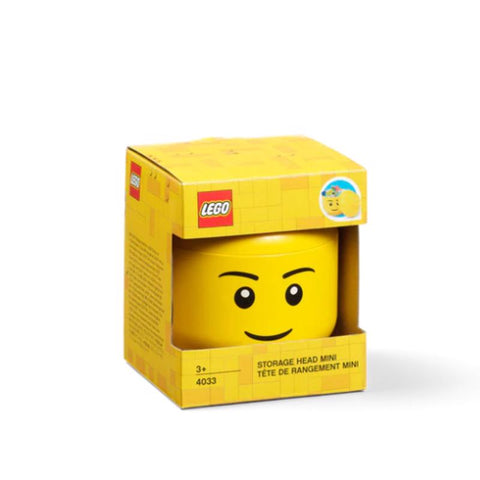 Cabeza de almacenamiento amarilla de Mini Boy con licencia de LEGO, 1 pieza