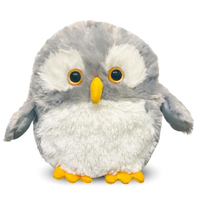 Peluche de búho Warmies gris/blanco