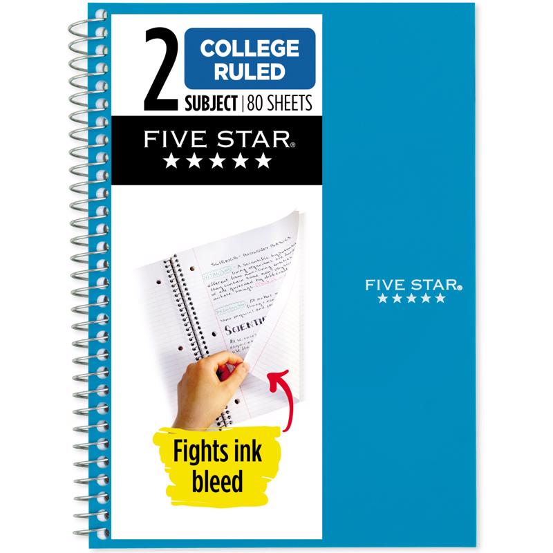 Five Star Mead 6 in. W X 10 in. L College Ruled Wire Bound Assorted Notebook (Pack of 12)