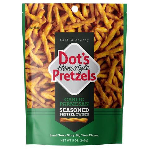 Dot's Homestyle Garlic Parmesan Pretzels 5 oz Bagged (Pack of 10)