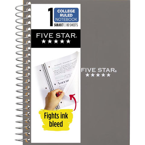 Five Star Mead 5 in. W X 7 in. L College Ruled Wire Bound Assorted Notebook (Pack of 12)