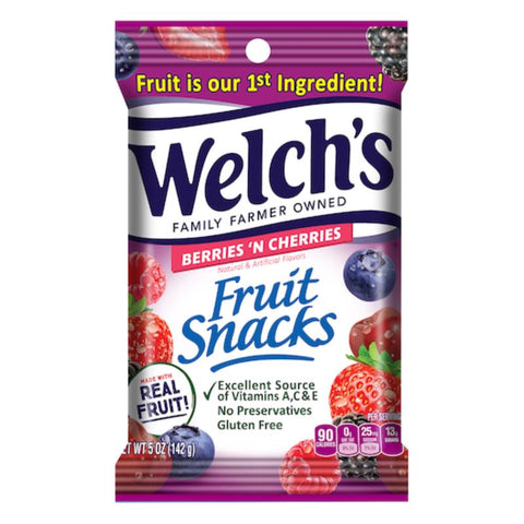 Welch's Berries and Cherries Fruit Snacks 5 oz (Pack of 12)