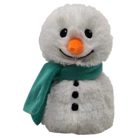 Muñeco de peluche Warmies de bufanda de muñeco de nieve, verde/blanco