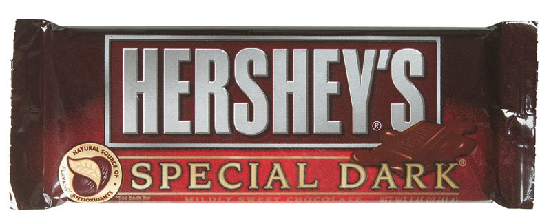 Hershey's Dark Chocolate Candy Bar 1.45 oz (Pack of 36)