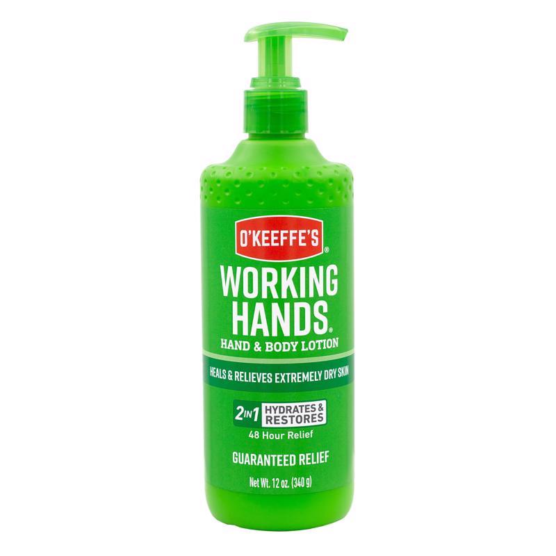 O'Keeffe's Working Hands Unscented Scent Hand and Body Lotion 12 oz 1 pk (Pack of 3)