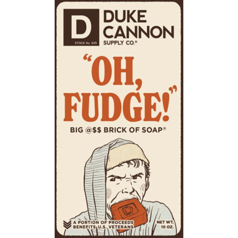 Jabón en barra Duke Cannon Holiday Fudge con aroma a chocolate, 10 oz, 1 paquete