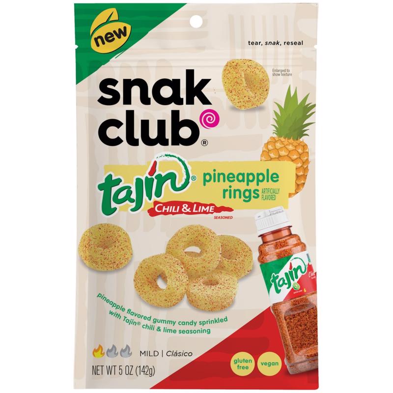 Snak Club Tajin Pineapple Rings Fruit Snacks 5 oz (Pack of 6)