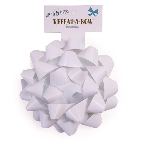 Hennessy Gift Wrap Repeat-A-Bow White Gift Bows (Pack of 4)