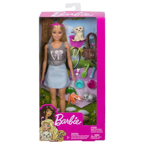 Muñeca Barbie y mascotas de Mattel multicolor