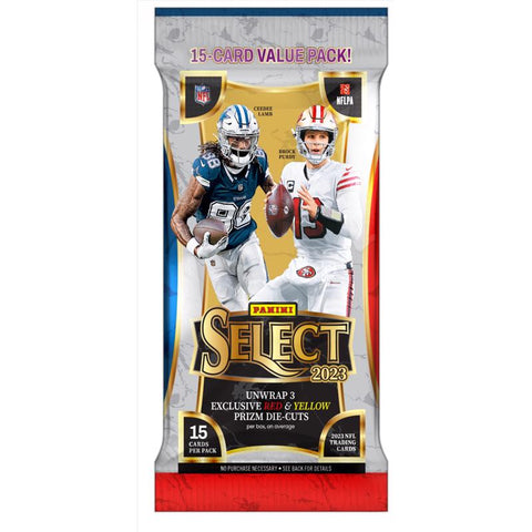 Panini NFL 2023 Select Fat Pack Trading Cards (Pack of 12)