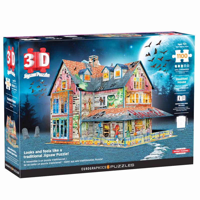 Rompecabezas 3D Eurographics Casa Embrujada de Halloween Multicolor 1100 piezas