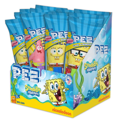 PEZ SpongeBob Assorted Candy and Dispenser 0.58 oz (Pack of 12)