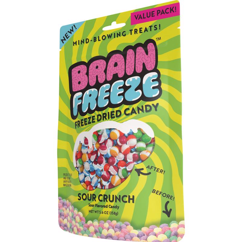 Brain Freeze Crunch Sour Candy 5.6 oz (Pack of 12)