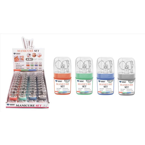Diamond Visions Manicure Set Stainless Steel 4 pk (Pack of 36)