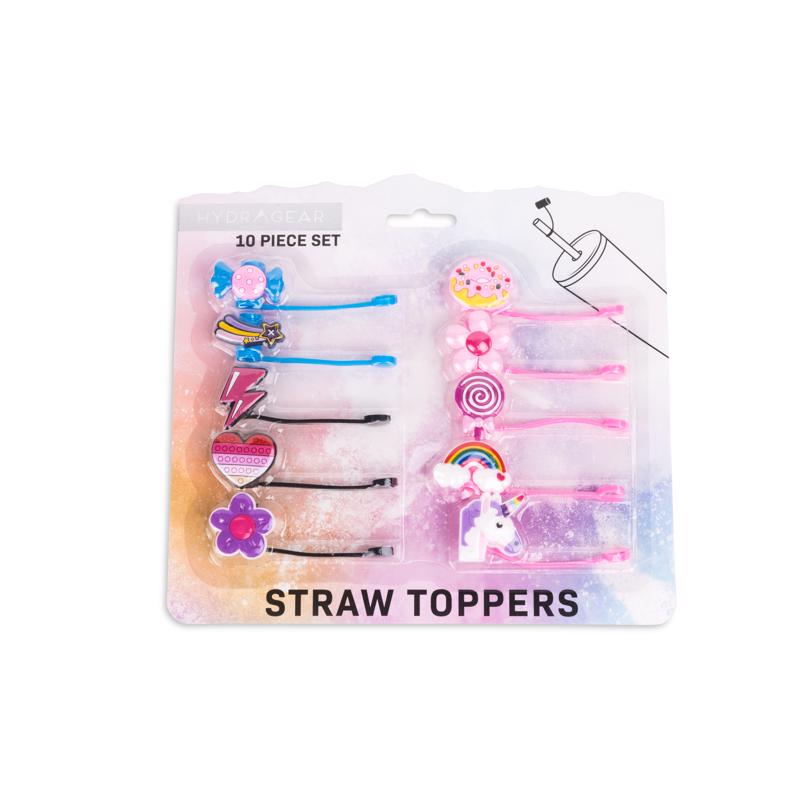 Core Kitchen Rainbow Straw Topper Silicone 10 pk (Pack of 6)
