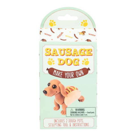 Fizz Make Your Own Sausage Dog Dough Craft Set Brown (Pack of 6)
