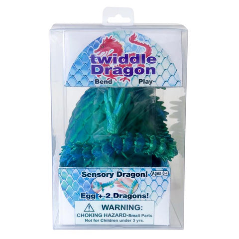 Zorbitz Twiddle Dragon in Egg  3D Printed Toy Green