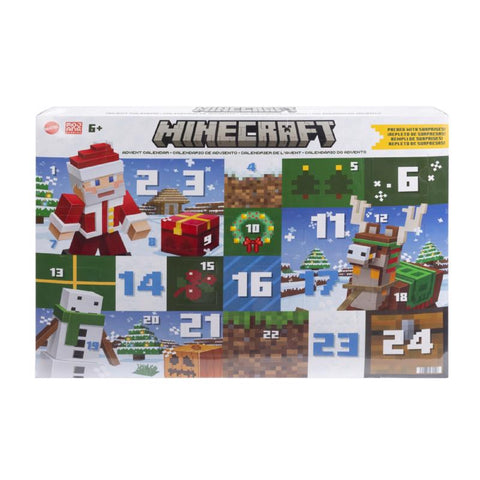 Calendario de Adviento de Minecraft multicolor de 24 piezas