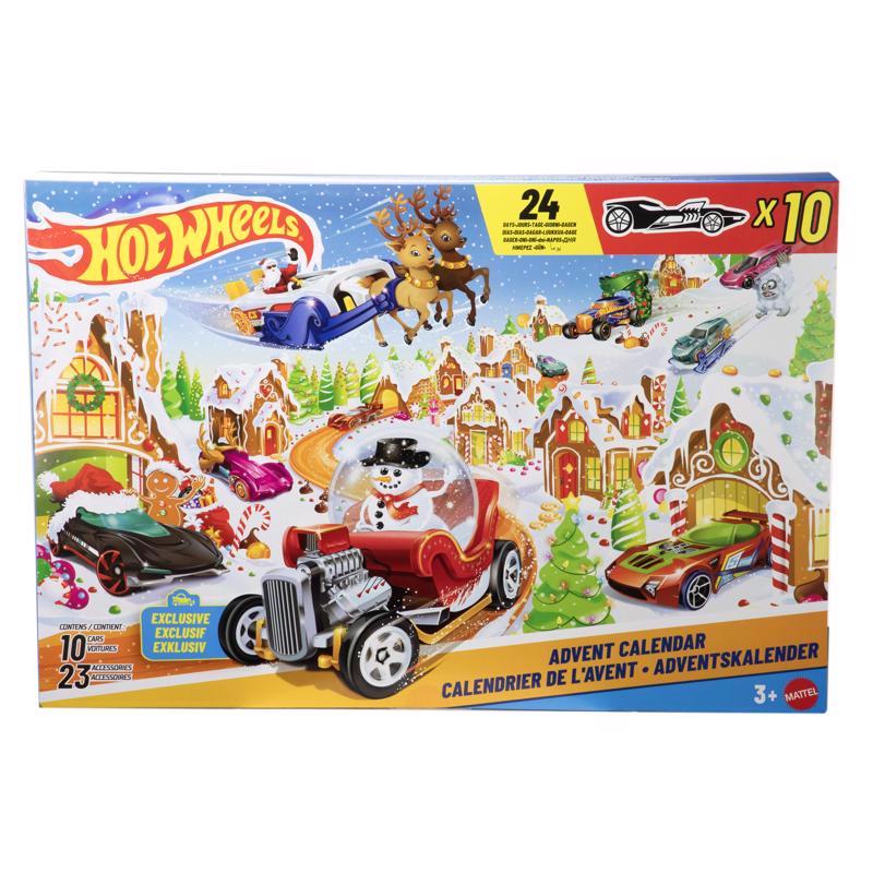 Calendario de Adviento Hot Wheels multicolor, 24 piezas