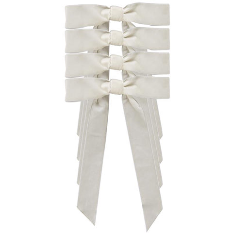 Dyno Ivory Christmas Bow 10 in. (Pack of 12)