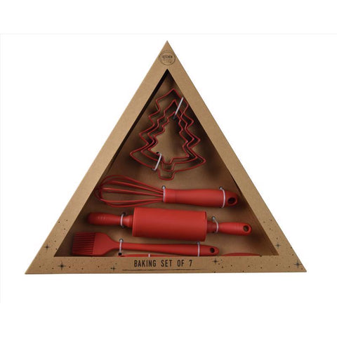 Decoris Red Baking set Table Decor (Pack of 6)