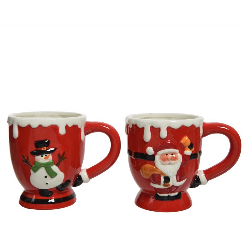Decoris Red Santa Claus Mug 4 in. (Pack of 24)