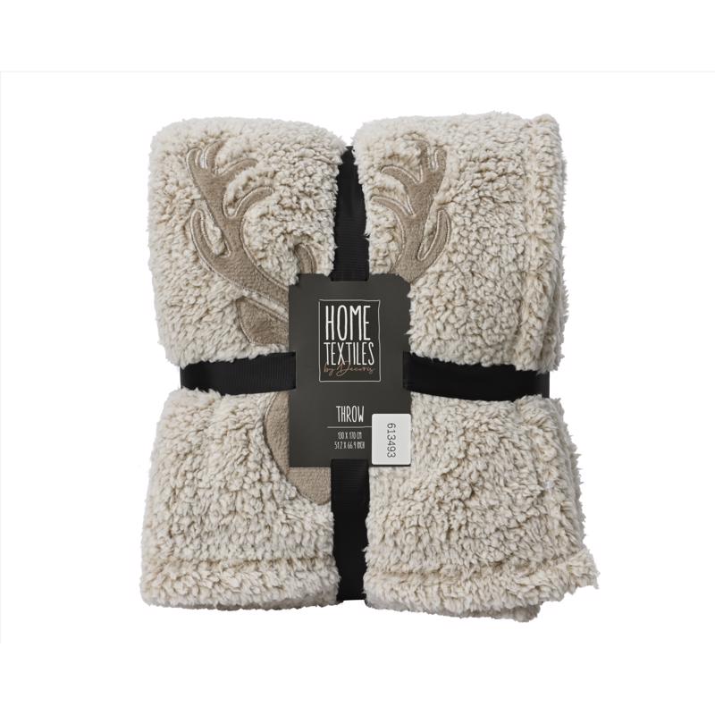 Decoris Reindeer Blanket 1 pk (Pack of 8)