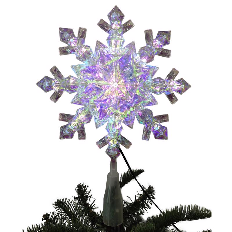 Celebrations LED Cool White Snowflake Tree Topper 9.25 in. (Pack of 6)