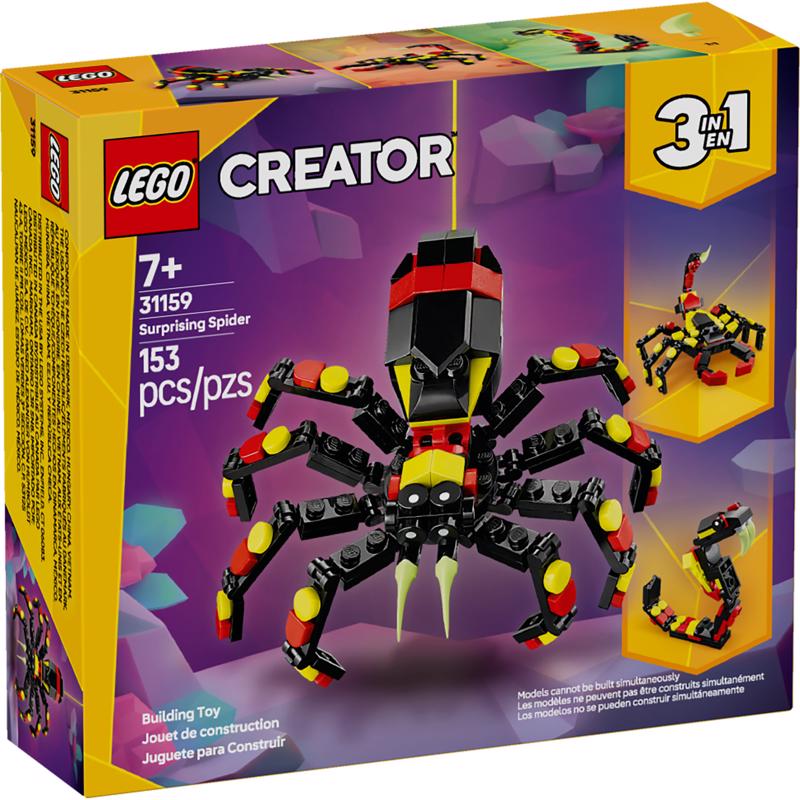 Juguete de construcción LEGO Creator de animal salvaje Araña Sorprendente Multicolor 153 piezas