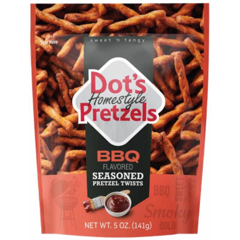 Dot's Homestyle BBQ Pretzels 5 oz Bagged (Pack of 10)