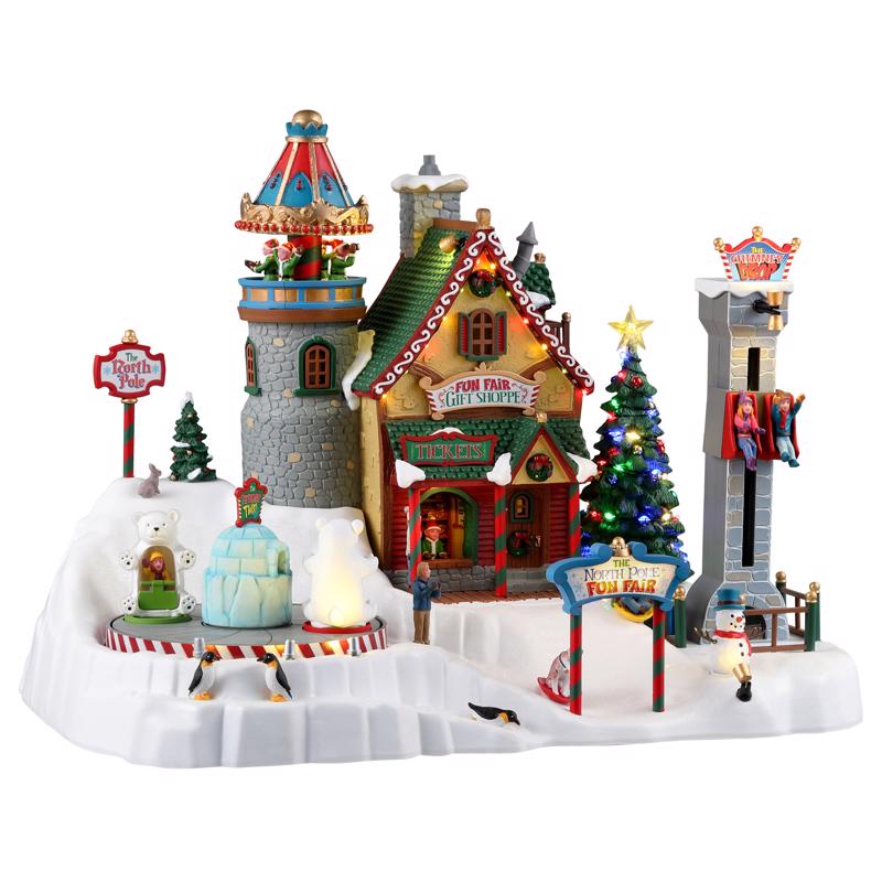 Lemax Multicolored North Pole Fun Fair Christmas Village (Pack of 2)