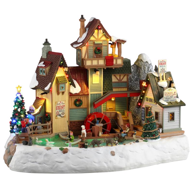 Lemax Multicolored The Rocky River Grist Mill Christmas Village (Pack of 2)