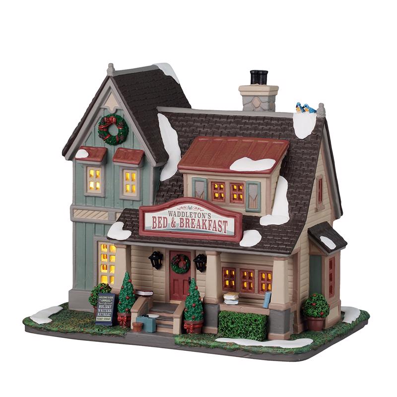 Lemax LED Multicolored Waddleton's Bed & Breakfast Christmas Village (Pack of 4)