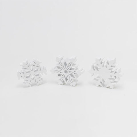 Gerson White Holiday Snowflakes Ornaments (Pack of 6)