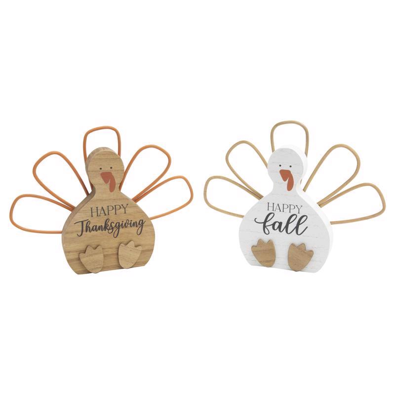 Gerson 10 in. Harvest Turkey Fall Decor (Pack of 6)