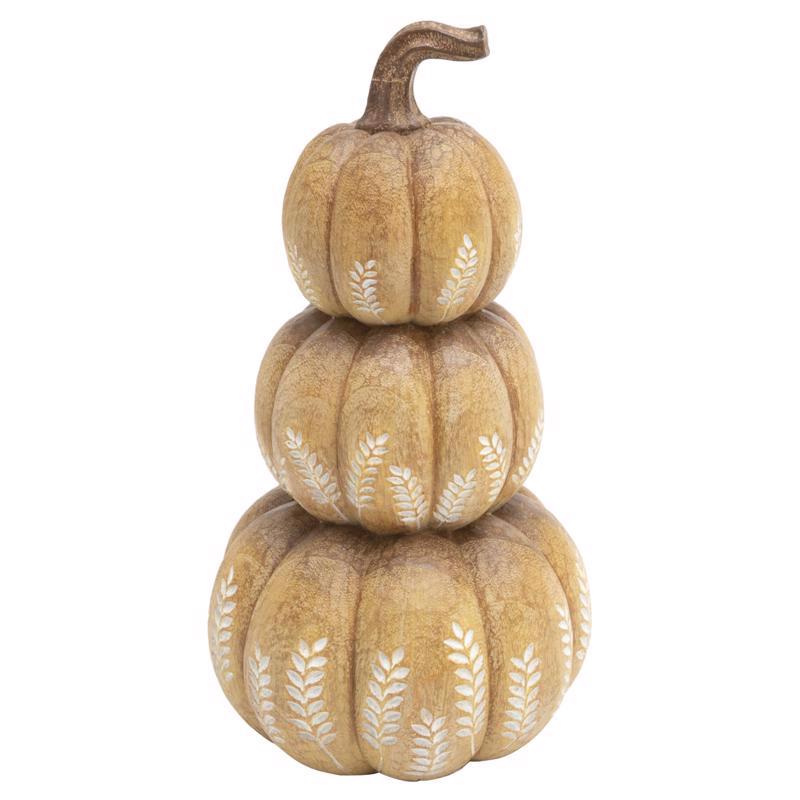 Gerson 11 in. Harvest Stacking Pumpkins Fall Decor (Pack of 4)
