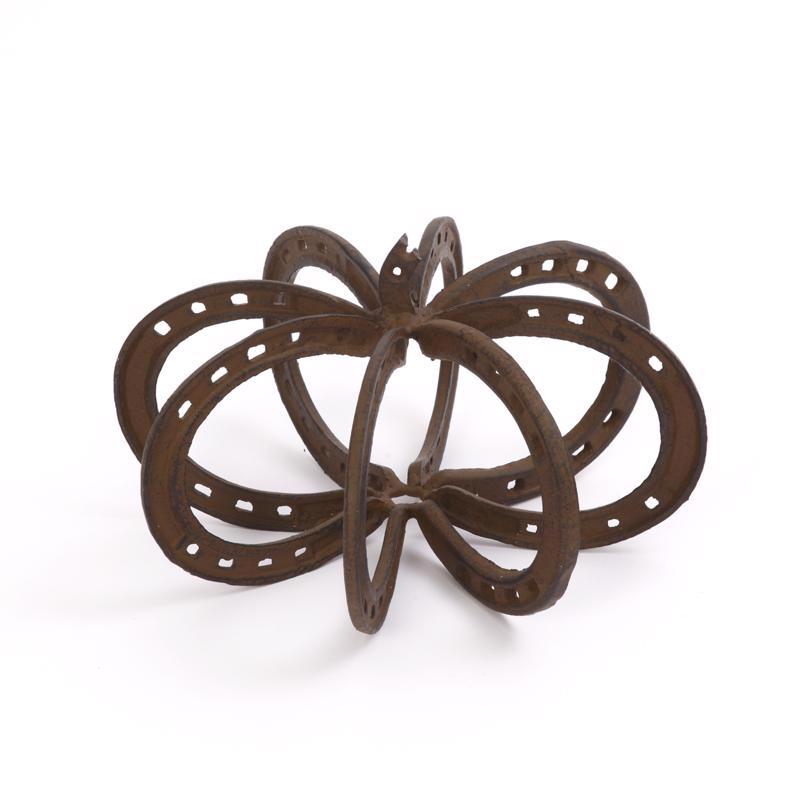 Gerson 10 in. Horseshoe Pumpkin Fall Decor (Pack of 4)