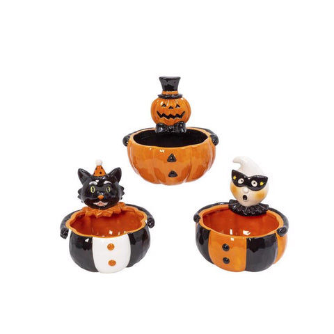 Gerson 7 in. Halloween Candy Bowl Fall Decor (Pack of 12)