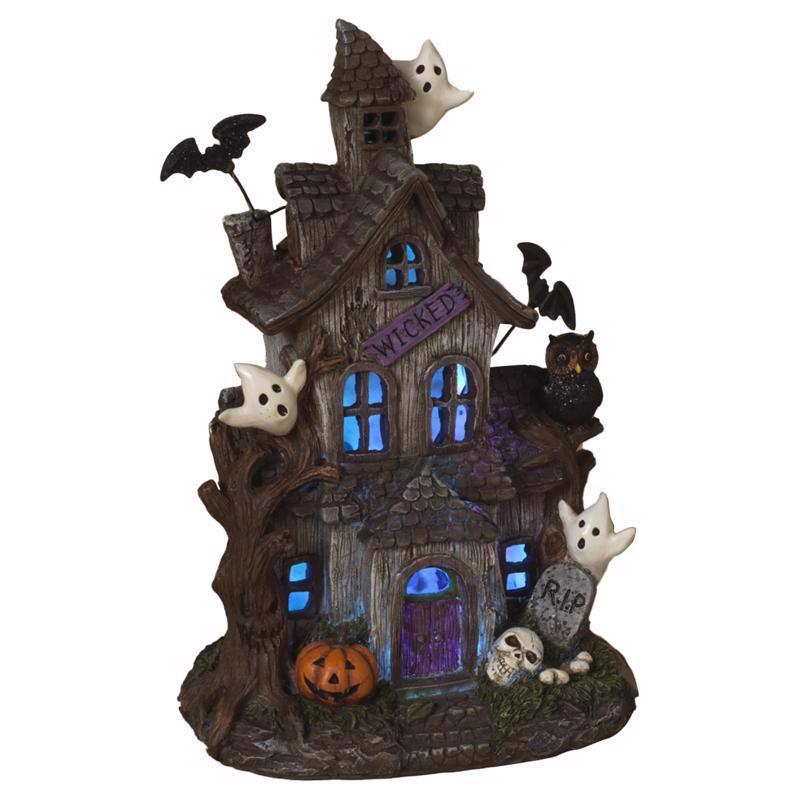 Gerson 12 in. Haunted House Halloween Decor (Pack of 6)