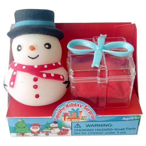 Zorbitz Squishy Snowman with Presents Multicolored 1 pc (Pack of 12)