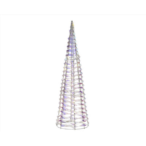Lumineo LED Iridescent Cone tree Table Decor 3 ft. (Pack of 6)