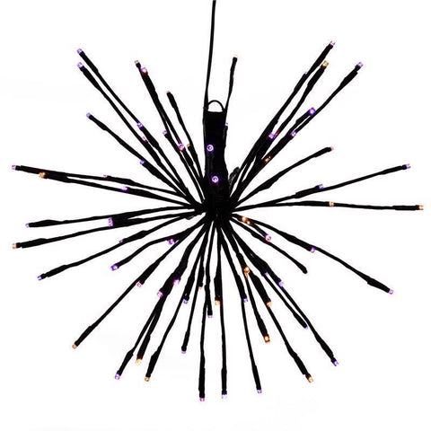 Celebrations Orange/Purple 16 in. LED Starlight Burst Halloween Decor (Pack of 6)