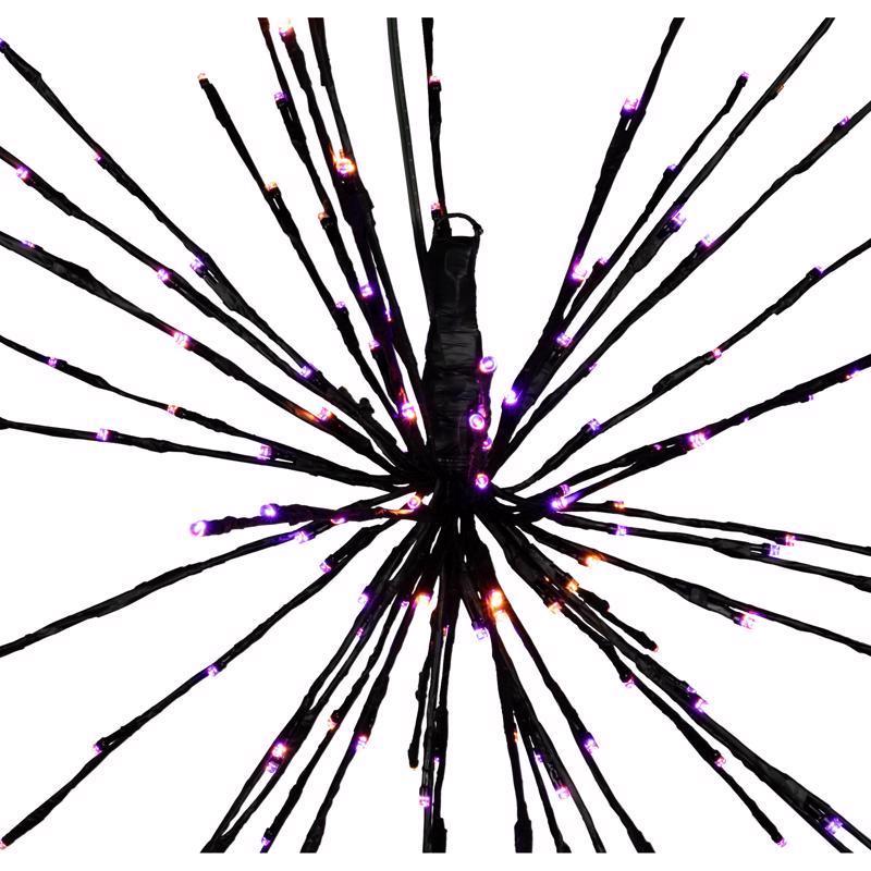 Celebrations Orange/Purple 24 in. LED Prelit Starlight Burst Halloween Decor (Pack of 6)