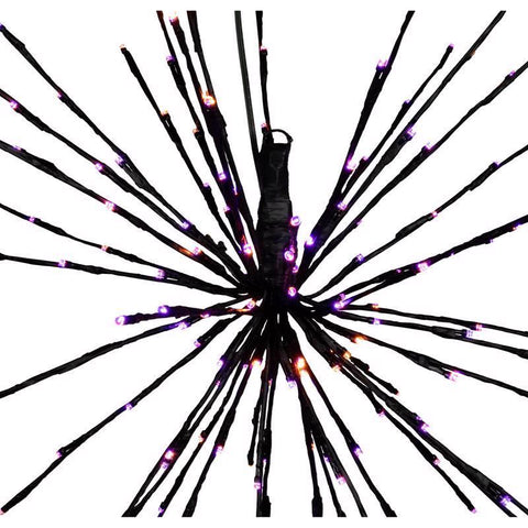 Celebrations Orange/Purple 24 in. LED Prelit Starlight Burst Halloween Decor (Pack of 6)